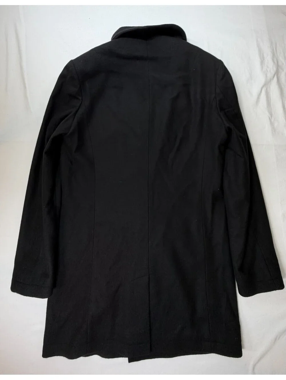 Religion Men's Pea Coat Single Breasted Solid Pocket Lined Long Size M Black NWT